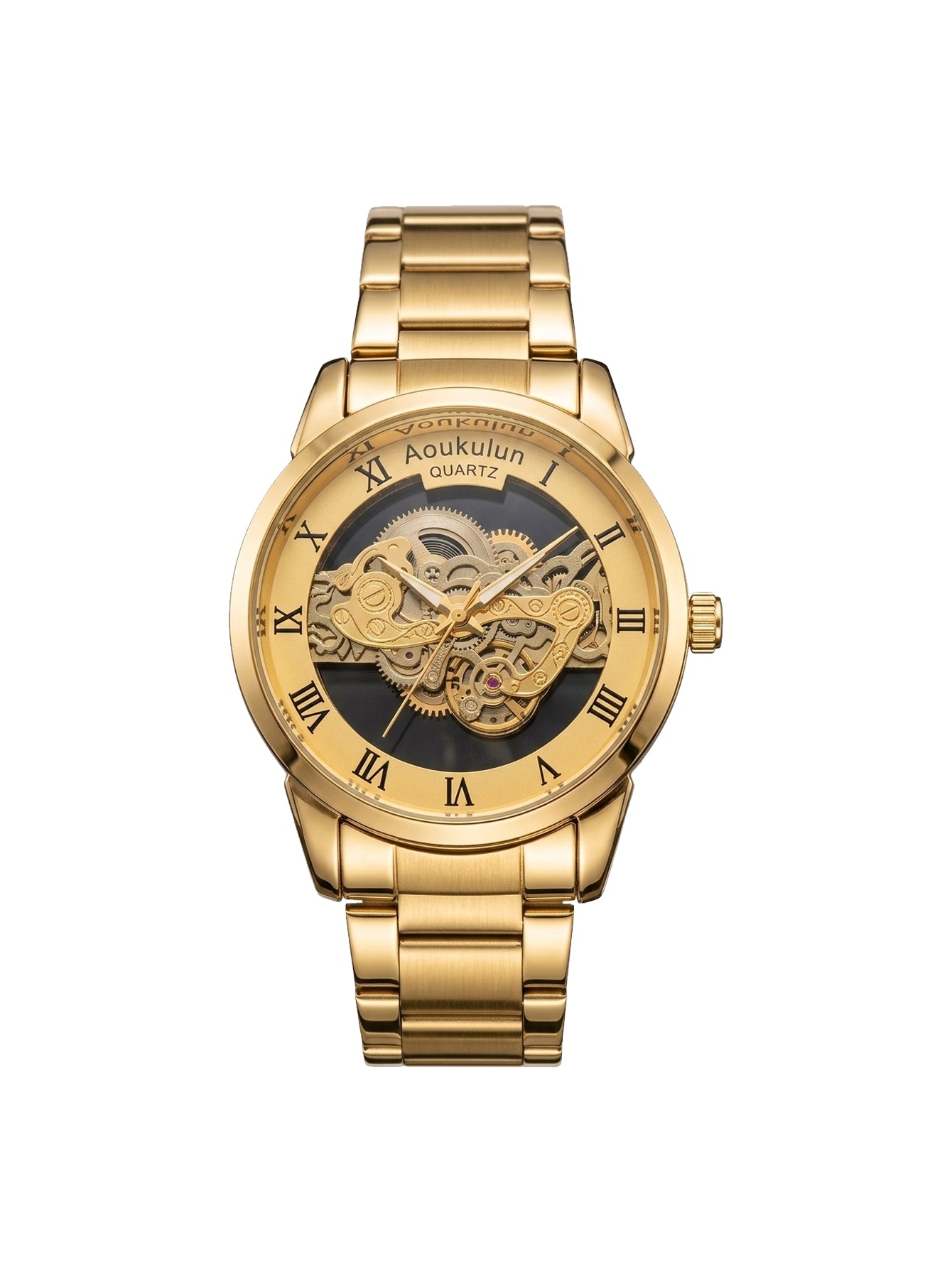 Luxury Skeleton Dial Quartz Watch For Men